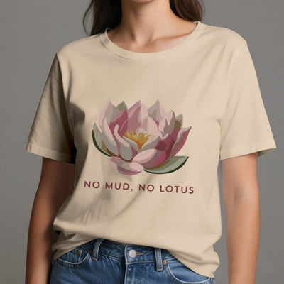 Olivenorma "NO MUD, NO LOTUS" Cotton Yoga Tee T-Shirt - image 11