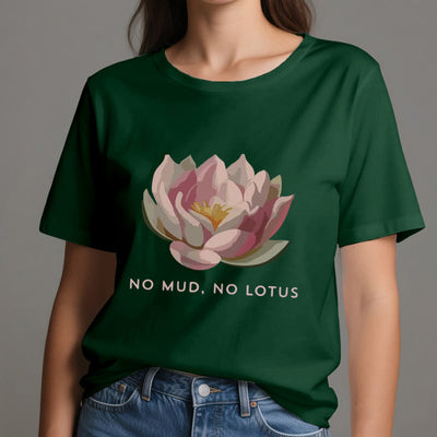 Olivenorma "NO MUD, NO LOTUS" Cotton Yoga Tee T-Shirt - image 21