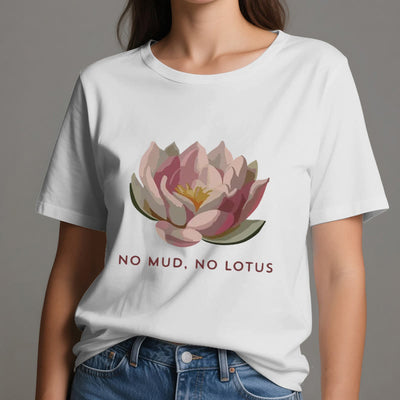 Olivenorma "NO MUD, NO LOTUS" Cotton Yoga Tee T-Shirt - image 7