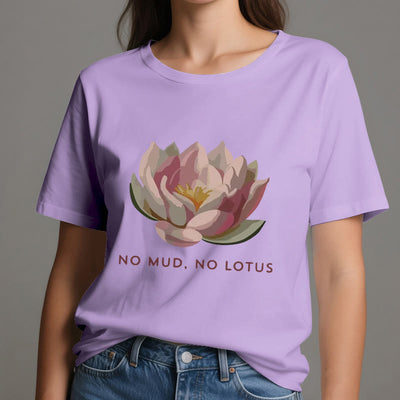 Olivenorma "NO MUD, NO LOTUS" Cotton Yoga Tee T-Shirt - image 17