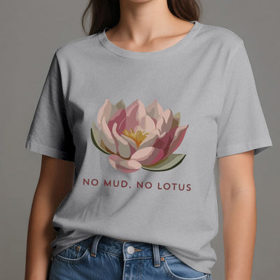 Olivenorma "NO MUD, NO LOTUS" Cotton Yoga Tee T-Shirt - image 9