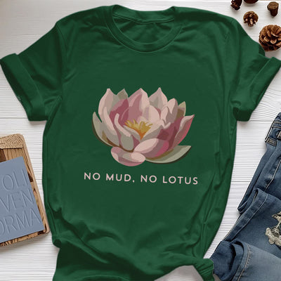 Olivenorma "NO MUD, NO LOTUS" Cotton Yoga Tee T-Shirt - Dark Green - 2XL - image 20