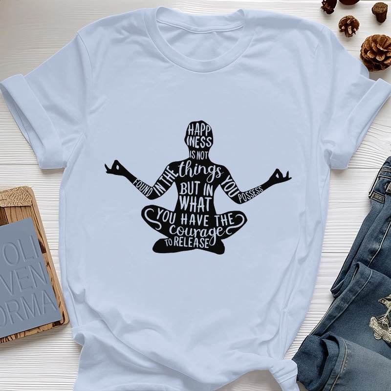 Olivenorma Meditation Tee Cotton Spiritual Yoga T-Shirt - Blue - 2XL - image 1