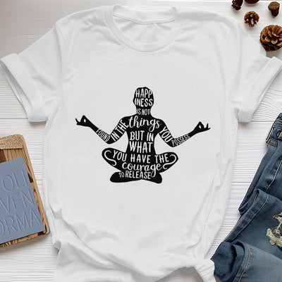 Olivenorma Meditation Tee Cotton Spiritual Yoga T-Shirt - White - 2XL - image 6