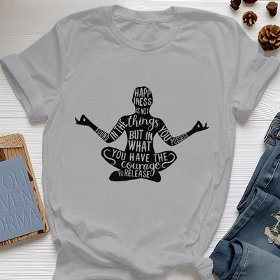 Olivenorma Meditation Tee Cotton Spiritual Yoga T-Shirt - Gray - 2XL - image 10
