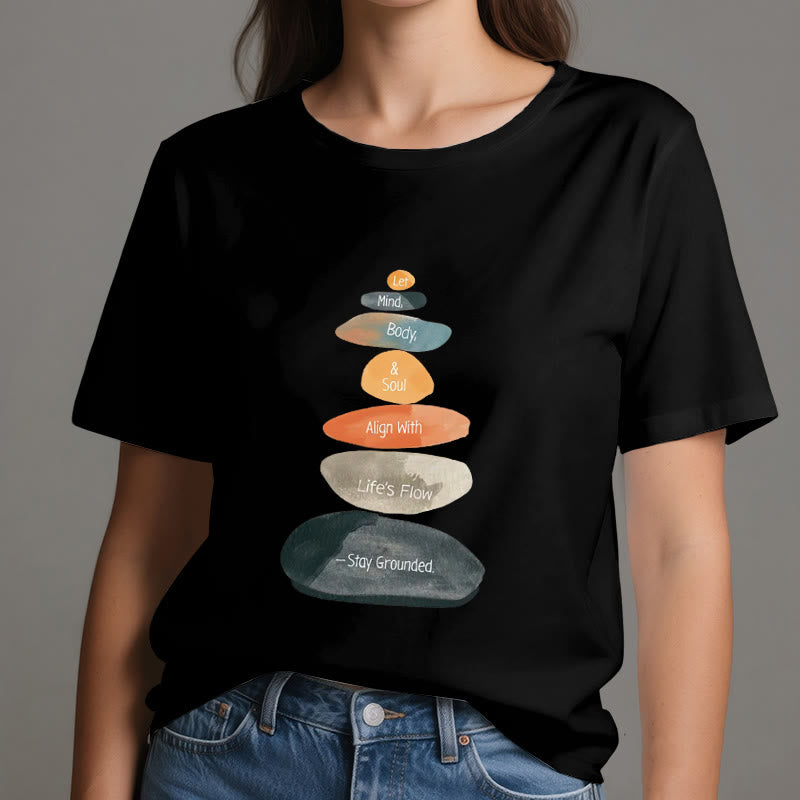 Olivenorma "Stay Grounded" Lightweight Cotton Spiritual T-Shirt - image 7