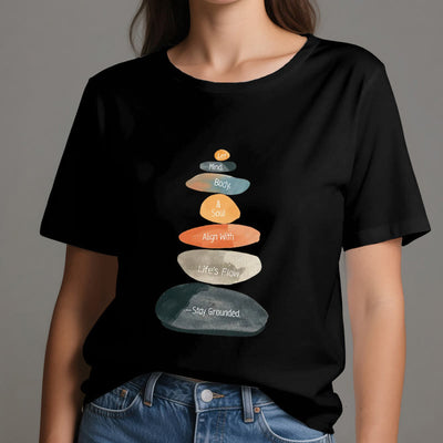 Olivenorma "Stay Grounded" Lightweight Cotton Spiritual T-Shirt - image 7