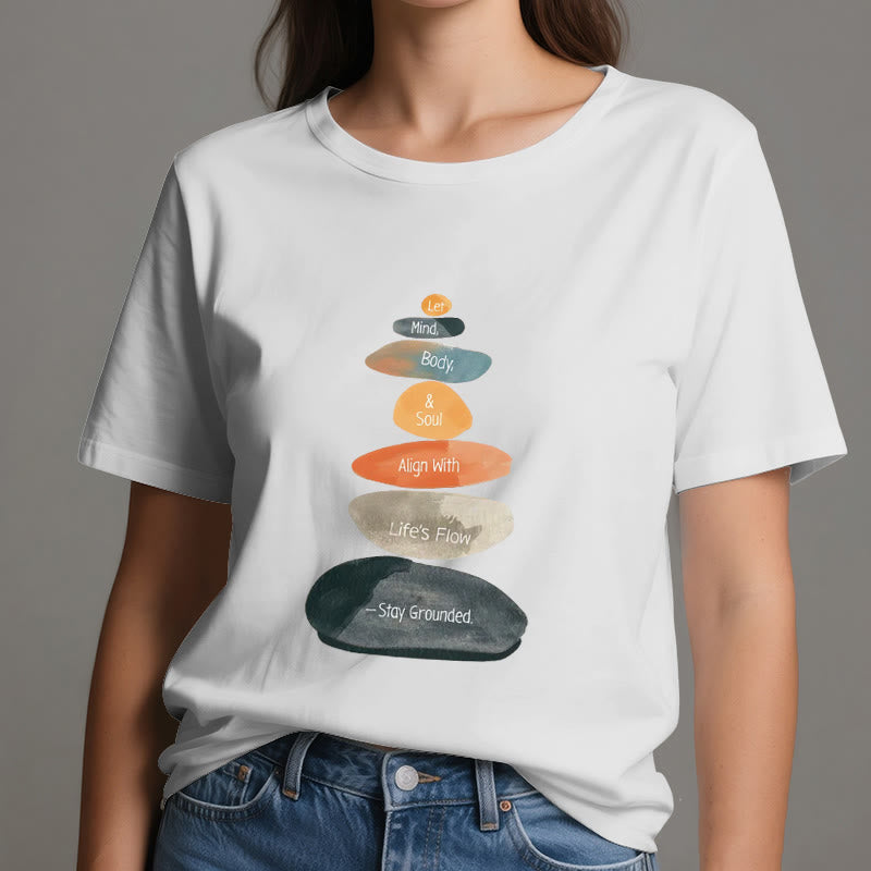 Olivenorma "Stay Grounded" Lightweight Cotton Spiritual T-Shirt - image 2