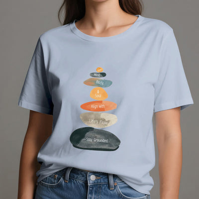 Olivenorma "Stay Grounded" Lightweight Cotton Spiritual T-Shirt - image 13