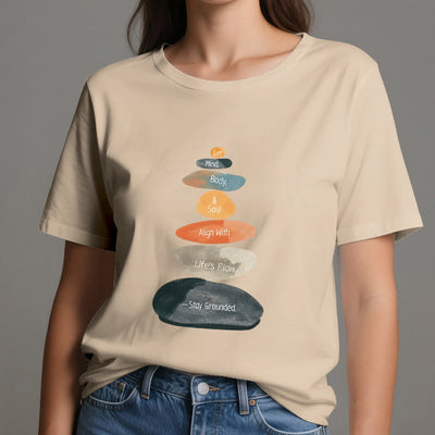 Olivenorma "Stay Grounded" Lightweight Cotton Spiritual T-Shirt - image 11