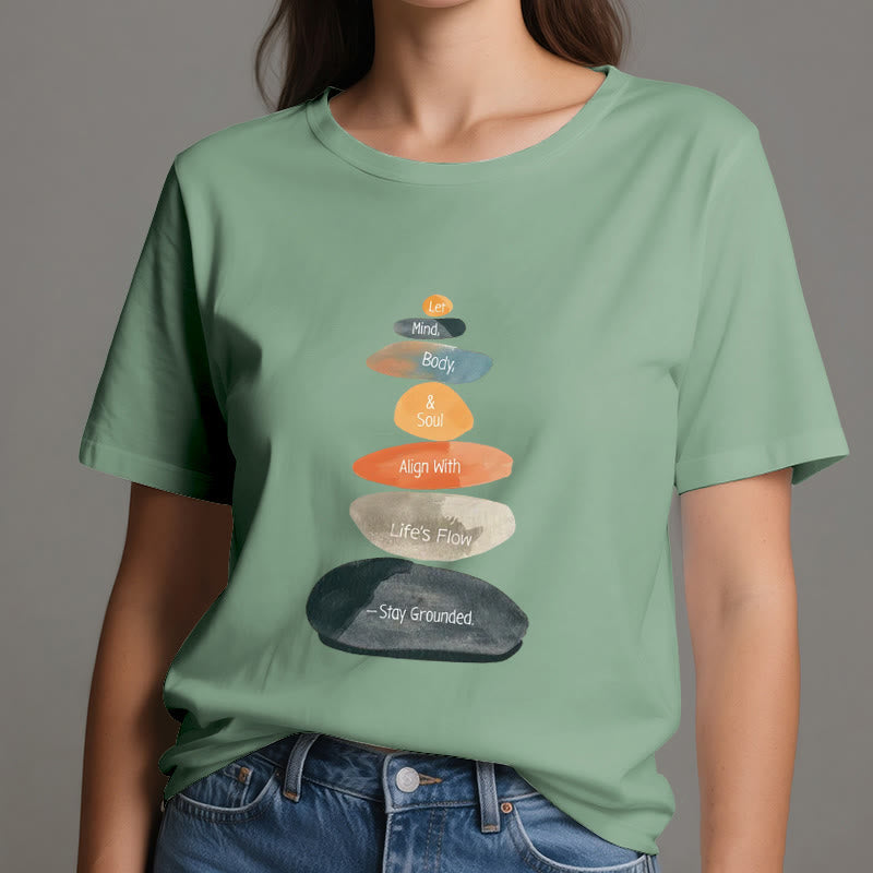 Olivenorma "Stay Grounded" Lightweight Cotton Spiritual T-Shirt - image 19