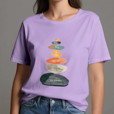Olivenorma "Stay Grounded" Lightweight Cotton Spiritual T-Shirt - image 17