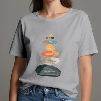 Olivenorma "Stay Grounded" Lightweight Cotton Spiritual T-Shirt - image 9