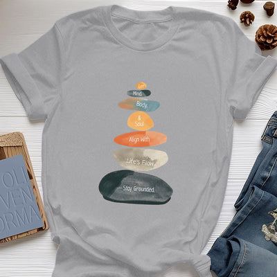 Olivenorma "Stay Grounded" Lightweight Cotton Spiritual T-Shirt - Gray - 2XL - image 8