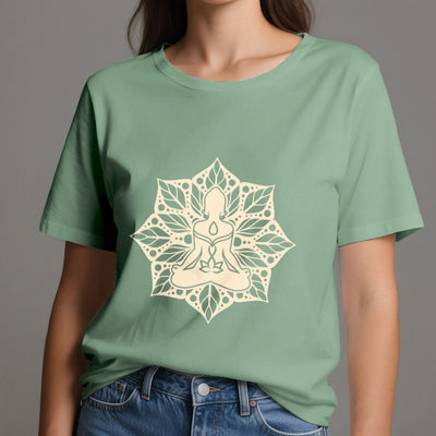 Olivenorma Medala Floral Meditation Yoga Tee T-Shirt - image 19