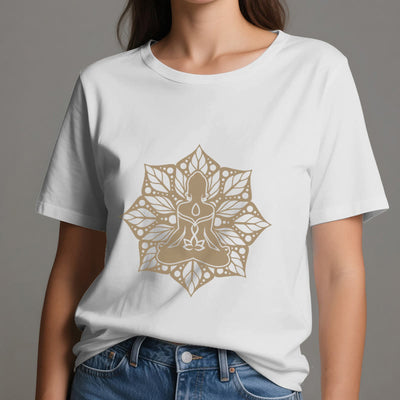 Olivenorma Medala Floral Meditation Yoga Tee T-Shirt - image 7