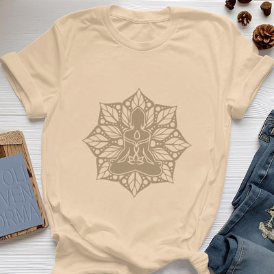 Olivenorma Medala Floral Meditation Yoga Tee T-Shirt - Yellow - 2XL - image 10
