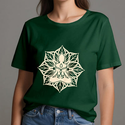 Olivenorma Medala Floral Meditation Yoga Tee T-Shirt - image 21