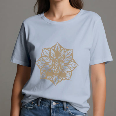 Olivenorma Medala Floral Meditation Yoga Tee T-Shirt - image 13