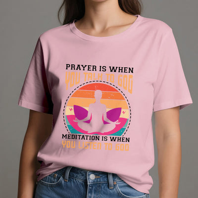 Olivenorma "MEDITATION IS WHEN YOU LISTEN TO GOD" Spiritual Yoga T-Shirt - image 15