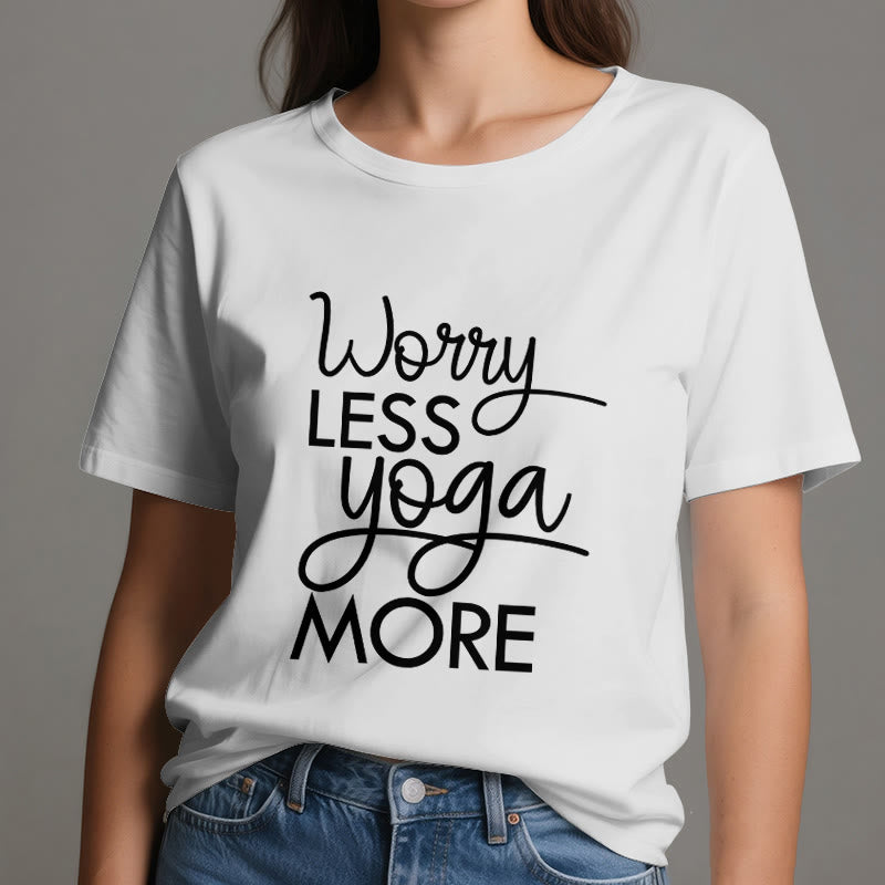 Olivenorma "WORRY LESS, YOGA MORE" YOGA Lover Tee Meditation T-Shirt - image 7