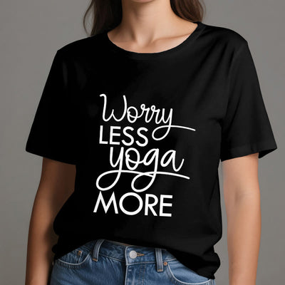 Olivenorma "WORRY LESS, YOGA MORE" YOGA Lover Tee Meditation T-Shirt - image 9