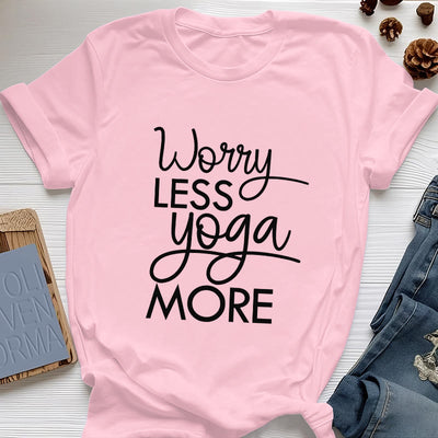 Olivenorma "WORRY LESS, YOGA MORE" YOGA Lover Tee Meditation T-Shirt - Pink - 2XL - image 14