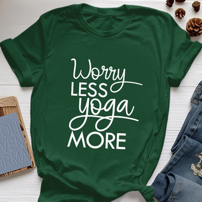 Olivenorma "WORRY LESS, YOGA MORE" YOGA Lover Tee Meditation T-Shirt - Dark Green - 2XL - image 20