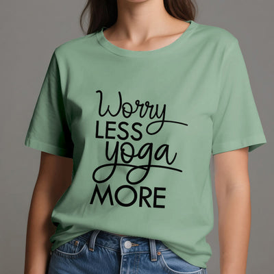 Olivenorma "WORRY LESS, YOGA MORE" YOGA Lover Tee Meditation T-Shirt - image 19