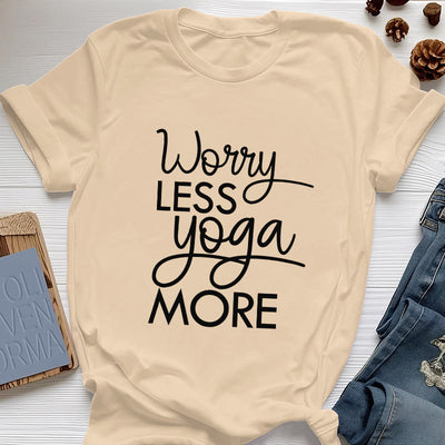 Olivenorma "WORRY LESS, YOGA MORE" YOGA Lover Tee Meditation T-Shirt - Yellow - 2XL - image 10