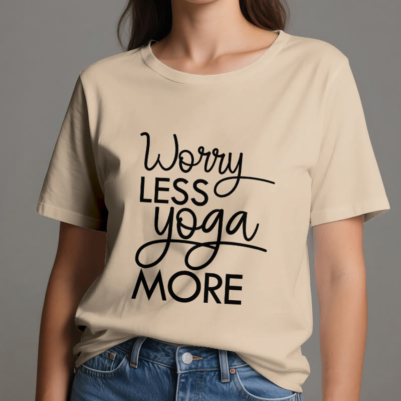 Olivenorma "WORRY LESS, YOGA MORE" YOGA Lover Tee Meditation T-Shirt - image 11