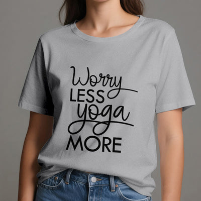 Olivenorma "WORRY LESS, YOGA MORE" YOGA Lover Tee Meditation T-Shirt - image 2