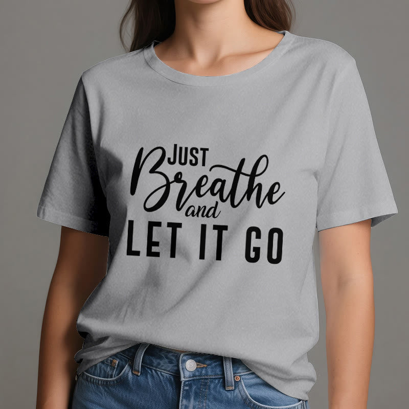 Olivenorma "JUST BREATHE AND LET IT GO" Spiritual Tee T-Shirt - image 11
