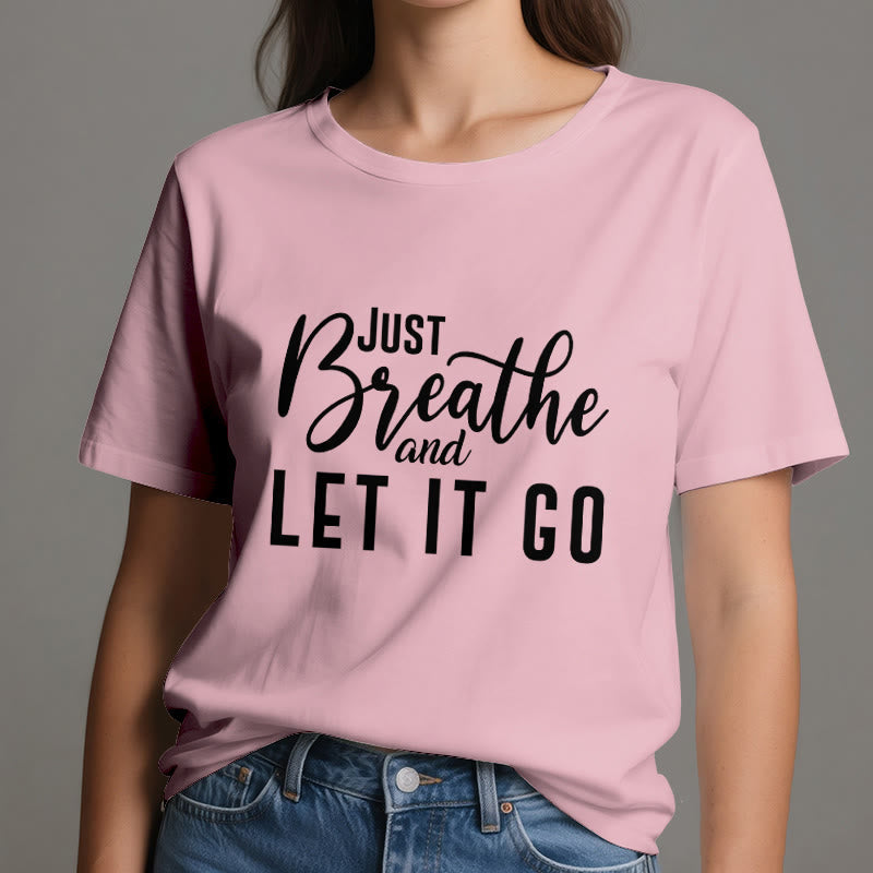 Olivenorma "JUST BREATHE AND LET IT GO" Spiritual Tee T-Shirt - image 15