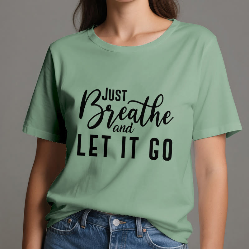 Olivenorma "JUST BREATHE AND LET IT GO" Spiritual Tee T-Shirt - image 19
