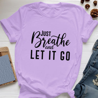 Olivenorma "JUST BREATHE AND LET IT GO" Spiritual Tee T-Shirt - Purple - 2XL - image 16