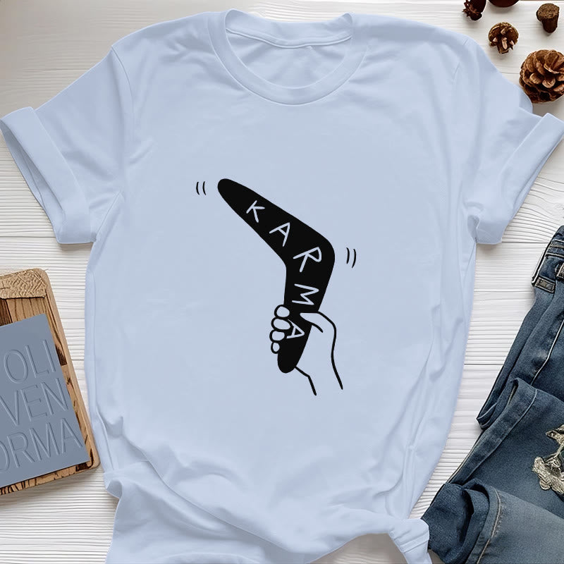 Olivenorma "KARMA" Funny Yoga Work Out Fitness T-Shirt - Blue - 2XL - image 12