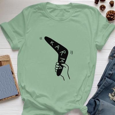 Olivenorma "KARMA" Funny Yoga Work Out Fitness T-Shirt - Light Green - 2XL - image 18