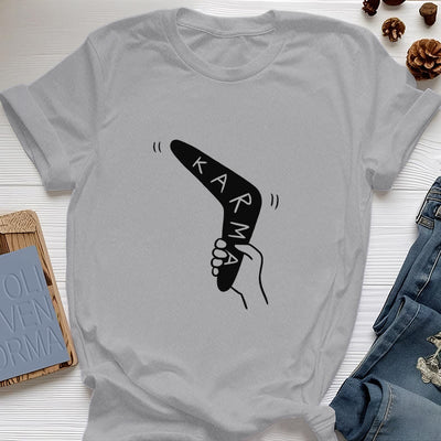 Olivenorma "KARMA" Funny Yoga Work Out Fitness T-Shirt - Gray - 2XL - image 8