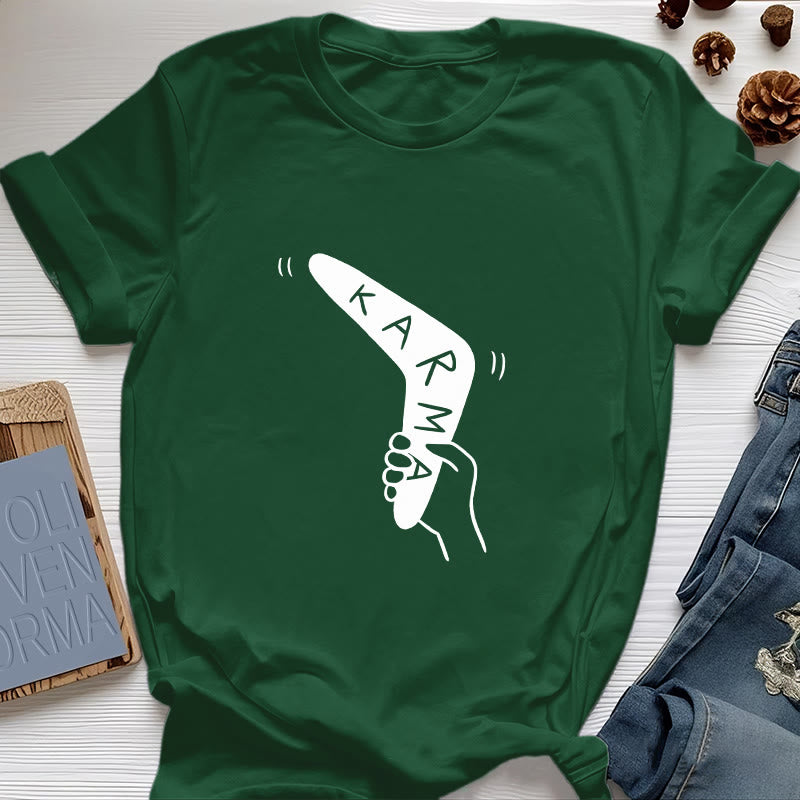 Olivenorma "KARMA" Funny Yoga Work Out Fitness T-Shirt - Dark Green - 2XL - image 20