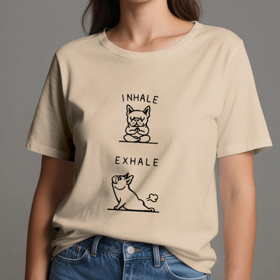 Olivenorma Bulldog "INHALE & EXHALE" Funny Spiritual T-Shirt - image 11