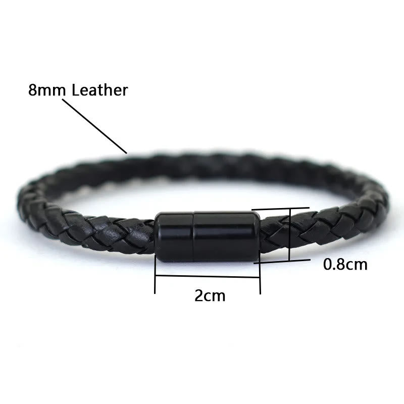 Olivenorma 3Pcs Tiger Eye Stone Leather Bracelet Set - image 7