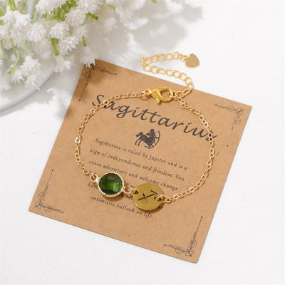 Olivenorma 12 Constellations Zodiac Birthstone Adjustable Bracelet - Sagittarius - image 1