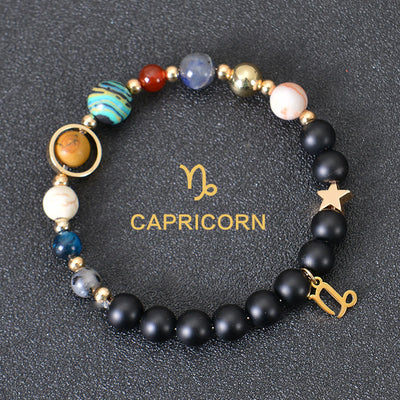 Olivenorma Twelve Constellations Eight Planets Gemstone Bracelet - Black Onyx - Capricorn - image 13