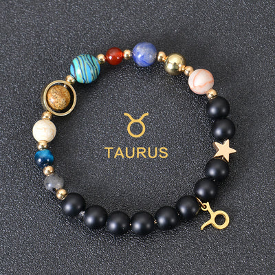 Olivenorma Twelve Constellations Eight Planets Gemstone Bracelet - Black Onyx - Taurus - image 5