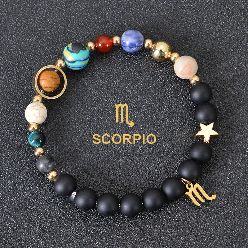 Olivenorma Twelve Constellations Eight Planets Gemstone Bracelet - Black Onyx - Scorpio - image 11