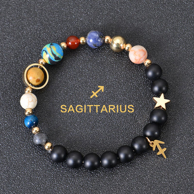 Olivenorma Twelve Constellations Eight Planets Gemstone Bracelet - Black Onyx - Sagittarius - image 12