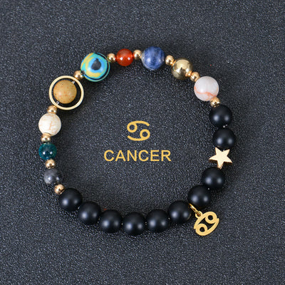 Olivenorma Twelve Constellations Eight Planets Gemstone Bracelet - Black Onyx - Cancer - image 7