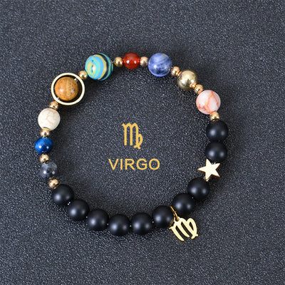 Olivenorma Twelve Constellations Eight Planets Gemstone Bracelet - Black Onyx - Virgo - image 9