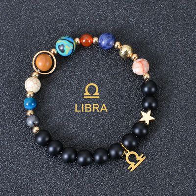 Olivenorma Twelve Constellations Eight Planets Gemstone Bracelet - Black Onyx - Libra - image 10